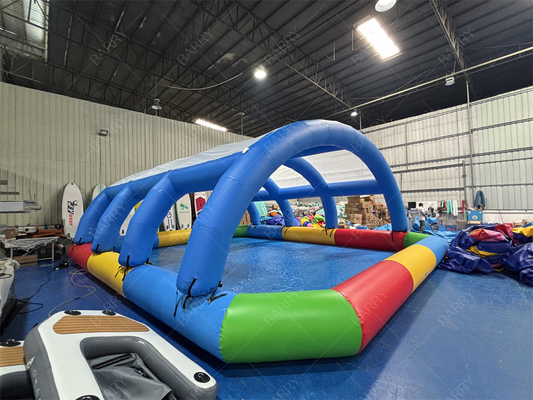 Παιδική φουσκωτή πισίνα με κάλυμμα 10x8x3.5ft PVC