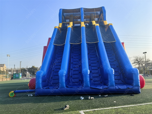 Εμπορικού Βαθμού 65x18x15m Κόκκινη Προσαρμοσμένη Φουσκωτή Τσουλήθρα Νερού Γιγαντιαία Περιπέτειας Για Ενήλικες