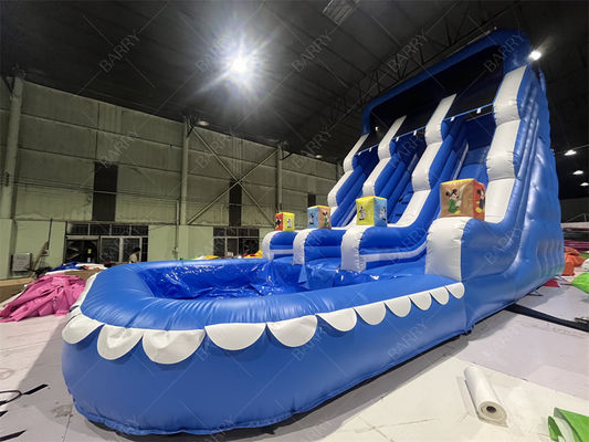 Πάρκο Ψυχαγωγίας  Εξωτερικός Κήπος Μεγάλο Παιδί Φουσκωτές Διπλές Τσουλήθρες Νερού Για Εφήβους Αυλή