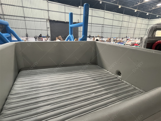 Ασφαλές Ύφασμα Hot Drop Stitch Νέο Υλικό Φουσκωτό Κατασκευασμένο Κατά Παραγγελία Γκρι Φουσκωτό Πισίνα με Μπαλάκια για Παιδιά