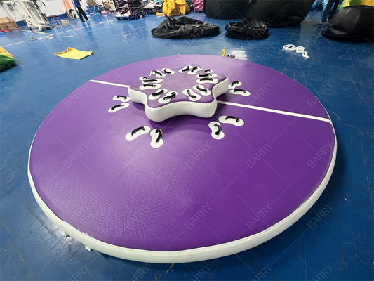 Σωλήνας στρογγυλός PVC Drop Stitching Μωβ Φουσκωτά παιχνίδια νερού για πισίνες και λίμνες