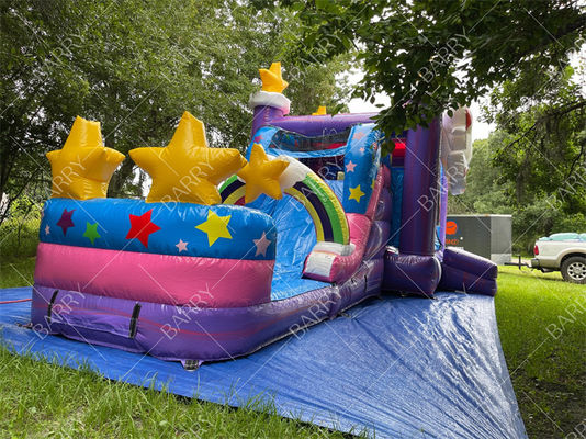 Εμπορικά φουσκωτά υδατικά διαδρόμια Combo Bouncer Unicorn Jumper Jumping Moon Bouncy Castles Bounce House