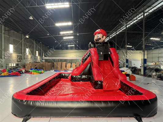 Φουσκωτή νεροτσουλήθρα με θέμα το εμπορικό Super Mario Bros με πισίνα προς πώληση ή ενοικίαση για πάρτι σε προσφορά