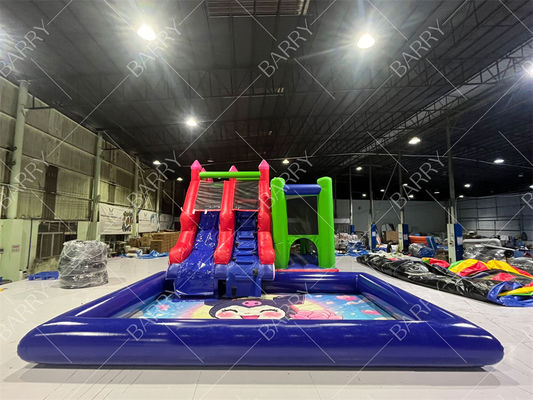 Εμπορική φουσκωτή τσουλήθρα νερού Kuromi Cartoon με πισίνα για πάρτι