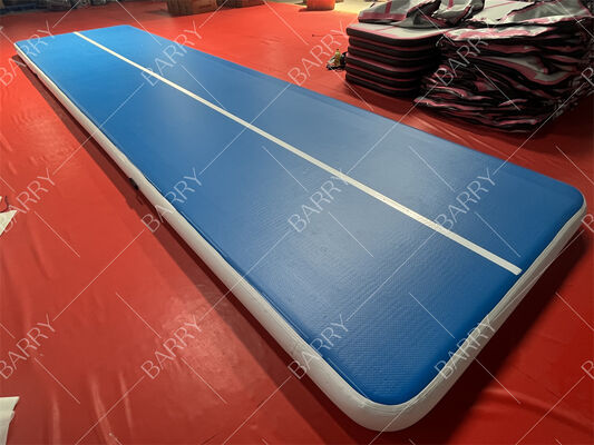 Φουσκωτό στρώμα αέρα εργοστασίου για γυμναστική, στρώμα ανατροπής με ραφή πτώσης, φυσητήρα, Velcro σύνδεση για χρήση στη γιόγκα