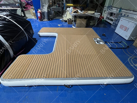 3m Drop Stitch Yacht Pontoon για την παραλία και τη λίμνη φουσκωτή πλωτή πλατφόρμα αποβάθρας