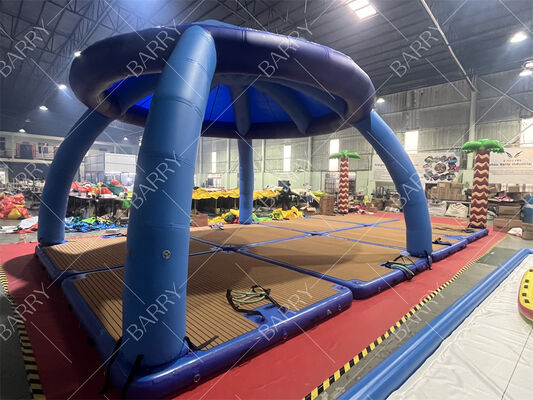 Custom Designed Inflatable Floating Platforms With Tent For Ocean Waters & Water Floating Banas