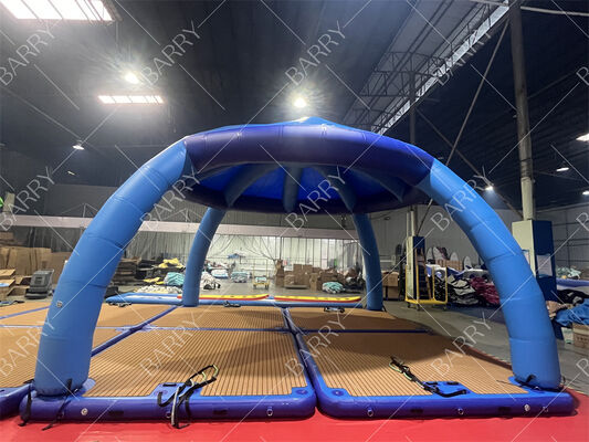 Custom Designed Inflatable Floating Platforms With Tent For Ocean Waters & Water Floating Banas