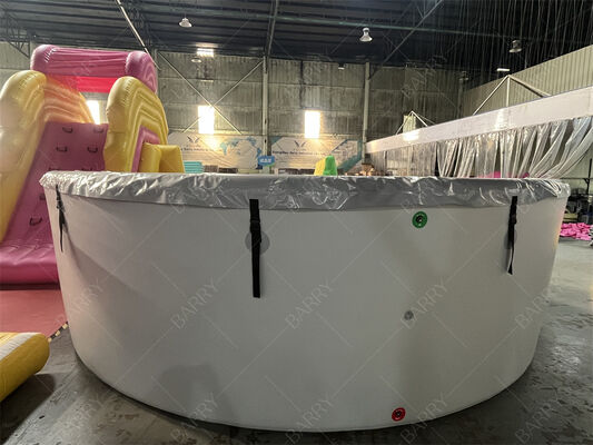 Στρογγυλή Φουσκωτή Πισίνα Ψυχρής Βύθισης με Κάλυμμα Υλικό Drop Stitch Πισίνα με Κάλυμμα