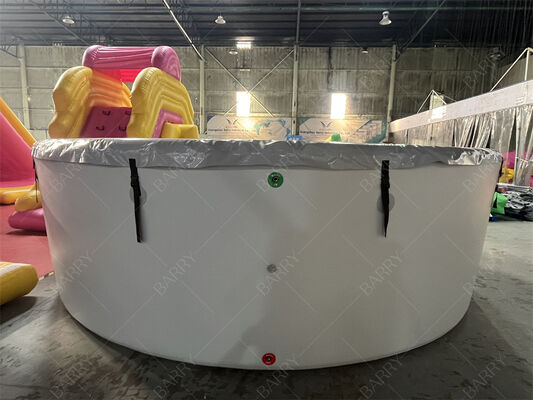 Στρογγυλή Φουσκωτή Πισίνα Ψυχρής Βύθισης με Κάλυμμα Υλικό Drop Stitch Πισίνα με Κάλυμμα