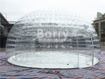 Διαφανής διογκώσιμη σκηνή φυσαλίδων, υπαίθρια σκηνή αέρα στρατοπέδευσης με το μουσαμά PVC