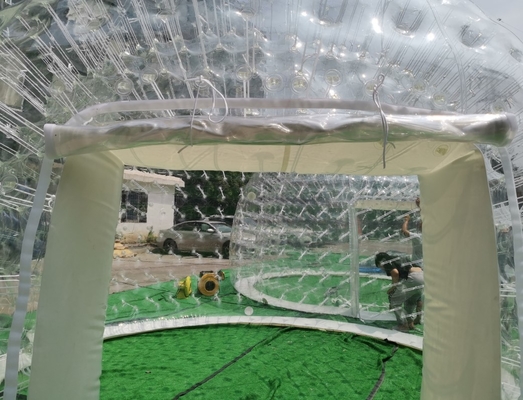 Διαφανής αεροστεγής διογκώσιμη σκηνή 5m φυσαλίδων PVC διάμετρος