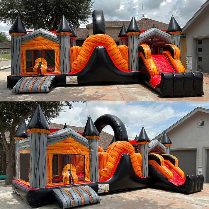 Προσαρμοσμένη πίστα εμπόδια Combo Bounce House για παιδιά εσωτερική υπαίθρια διασκέδαση