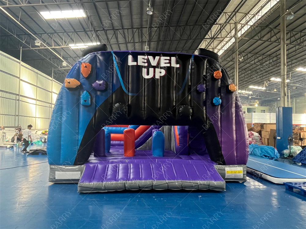 Προσαρμόστε το μέγεθος Wholesale Level Up Inflatable Bouncer Combo Bouncy Castle για παιδιά