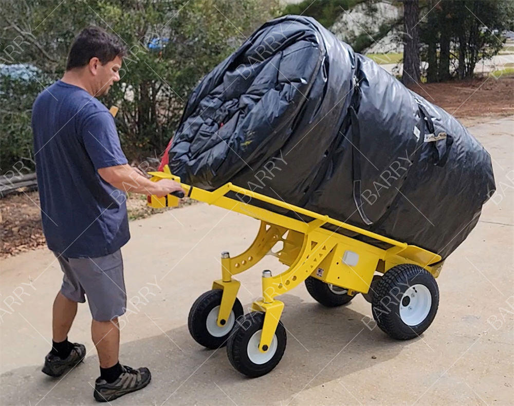 Ηλεκτρικό τροχό 4 τροχών βαρύ φορτίο χειροκίνητο φορτηγό Dolly με ανεμιστήρα για την ανύψωση φουσκωτών αναπηρικών σπιτιών