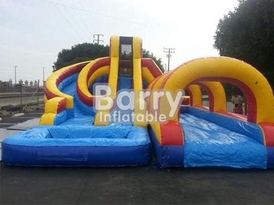 Τρελλό κατώφλι Barry Inflatable Water Slides 17ft μετρητών κίτρινο και μπλε χρώμα