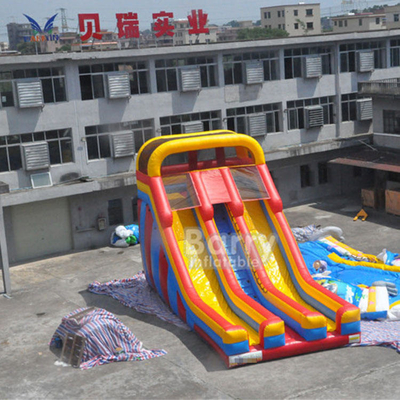 0,55 mm PVC διπλής λωρίδας Blow Up Slide φουσκωτά παιδικά παιχνίδια για παιδική χαρά