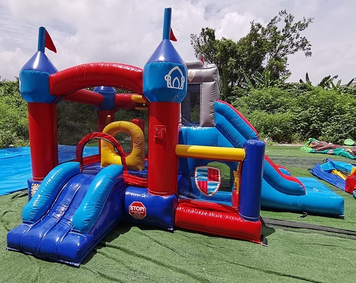 Παιδιών υπαίθριο Bouncy Castle εμποδίων σπίτι αναπήδησης άλματος διογκώσιμο με τη φωτογραφική διαφάνεια