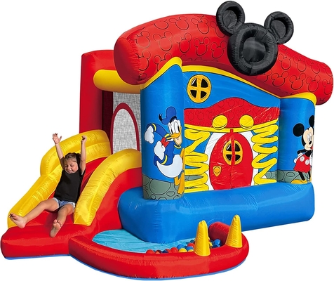 0.55mm PVC διογκώσιμο ψευτοπαλλικαράδων της Disney Mickey Mouse διασκέδασης σπίτι αναπήδησης σπιτιών υπαίθριο με τη φωτογραφική διαφάνεια