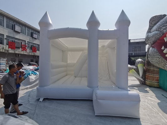 5x4m εμπορική Bouncy διογκώσιμη γαμήλια ψευτοπαλλικαράς σπιτιών αναπήδησης μικρών παιδιών κάστρων λευκιά