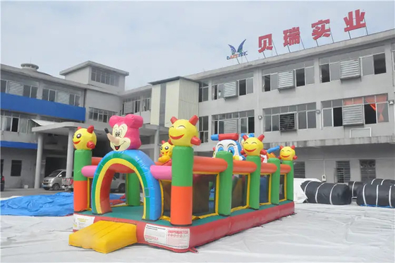 Πολύχρωμο Jumping Inflatable Bounce House Bouncy Castle με τσουλήθρα για παιδιά εξωτερικού χώρου