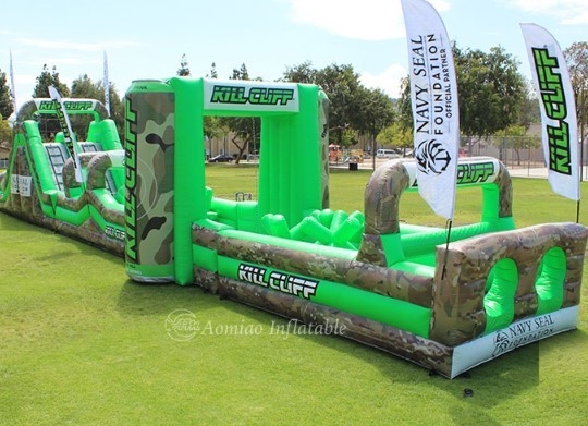 Αδιάβροχο PVC Bouncy Castle Course Obstacle Survivor Challenge Φουσκωτός εξοπλισμός παιχνιδιού εξωτερικού χώρου