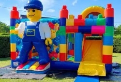 Πάρκο διασκέδασης Bounce House Παιχνίδια Block Party Πυροβόλο Combo