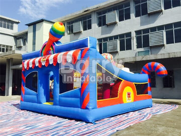 διασκέδαση 6 * 5,7 * παιδιών 4.3m διογκώσιμη Bouncy Castle με τα αθλητικά στοιχεία