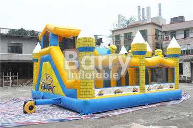 Υπαίθρια παιδιά Minions διογκώσιμο Bouncy Castle με τη φωτογραφική διαφάνεια 0.55MM μουσαμάς PVC