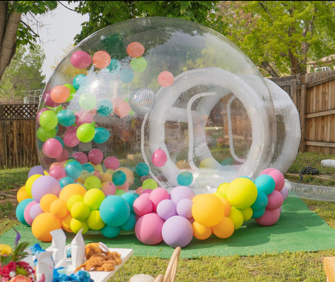 Υψηλής απόδοσης Θόλος Igloo Pvc Διαφανές Μοναδικό τούνελ Εξωτερική κατασκήνωση Διαφανές φουσκωτό πάρτι Φουσκωτές σκηνές Σπίτι