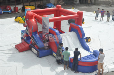 Σπάιντερμαν Bouncy Castle, στρογγυλή διογκώσιμη ψευτοπαλλικαράς Combo με τη φωτογραφική διαφάνεια