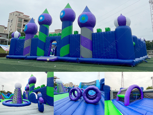 30x30m Μεγάλο πάρκο διασκέδασης Bounce Πνευματώδες θεματικό πάρκο Bounce House Παιχνίδι