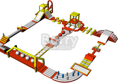 το PVC Aqua 0.9mm τρέχει το διογκώσιμο νερού εμποδίων πάρκο νερού σειράς μαθημάτων επιπλέον