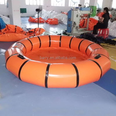 EN71 0.6mm PVC φορητή νερού διογκώσιμη πισίνα παιδιών λιμνών πορτοκαλιά