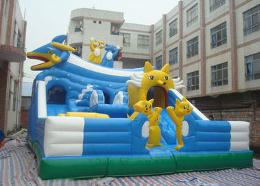 Υπαίθριο τεράστιο διογκώσιμο άλμα Bouncy Castle παιδιών με τη φωτογραφική διαφάνεια