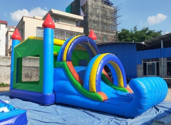 PVC διογκώσιμο Bouncy Castle Combo 0.55mm με τη φωτογραφική διαφάνεια 8mLX4mWX4mH