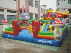 Διογκώσιμο πάρκο Bouncy Castle διασκέδασης μουσαμάδων PVC για υπαίθριο EN14960